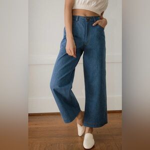 Harly Jae Pierrot Pants in Denim